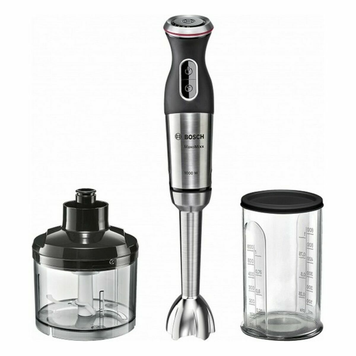 Hand-held Blender BOSCH MS8CM6120 1000W Black Stainless steel Plastic
