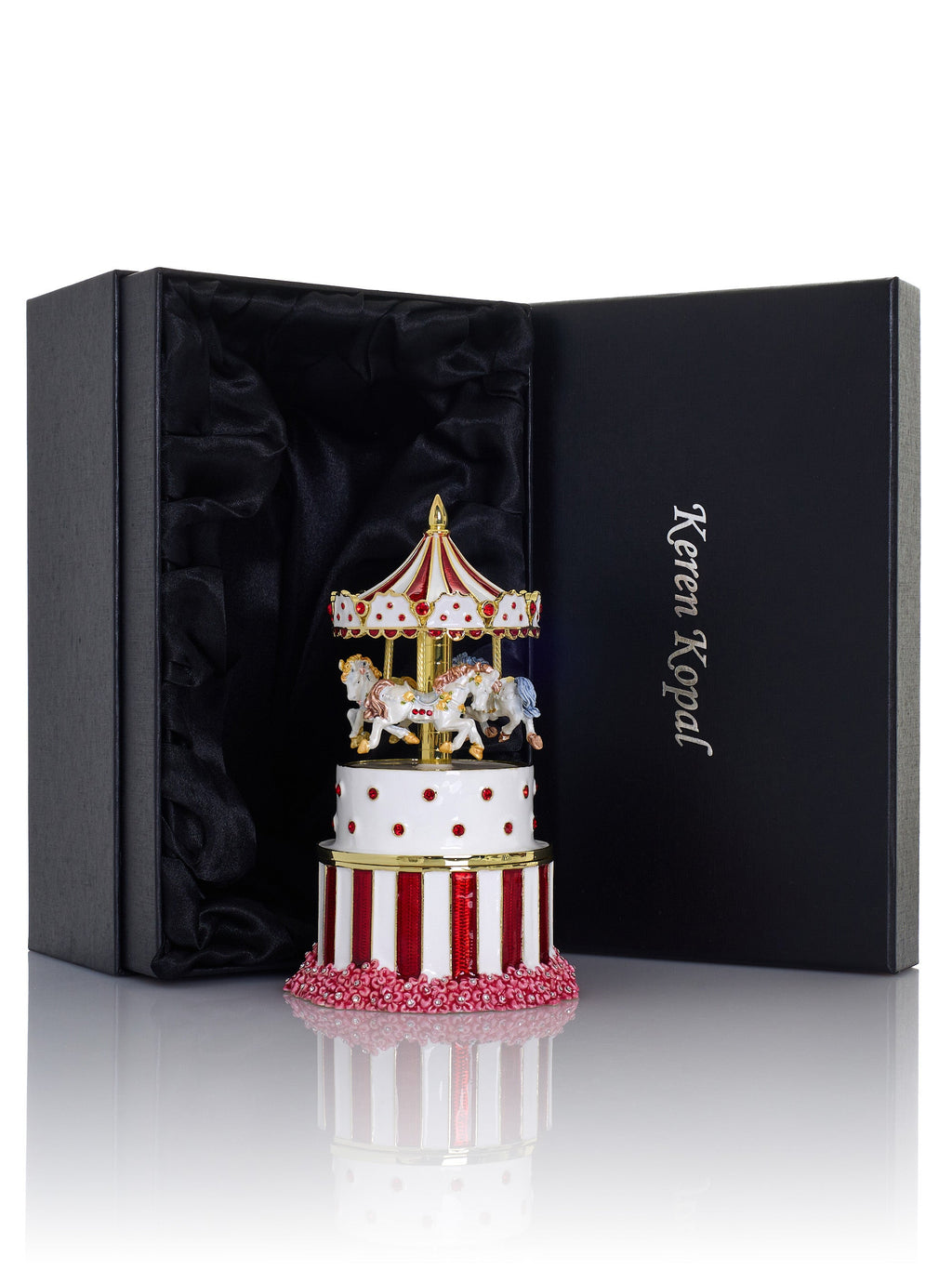 Red Wind up Horse Carousel & trinket Box Limited Edition 1-250