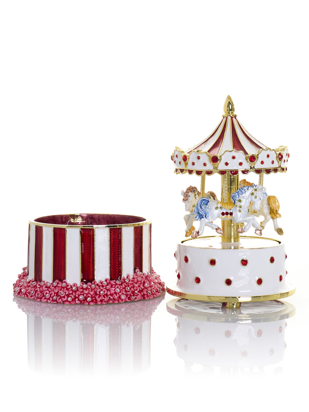 Red Wind up Horse Carousel & trinket Box Limited Edition 1-250