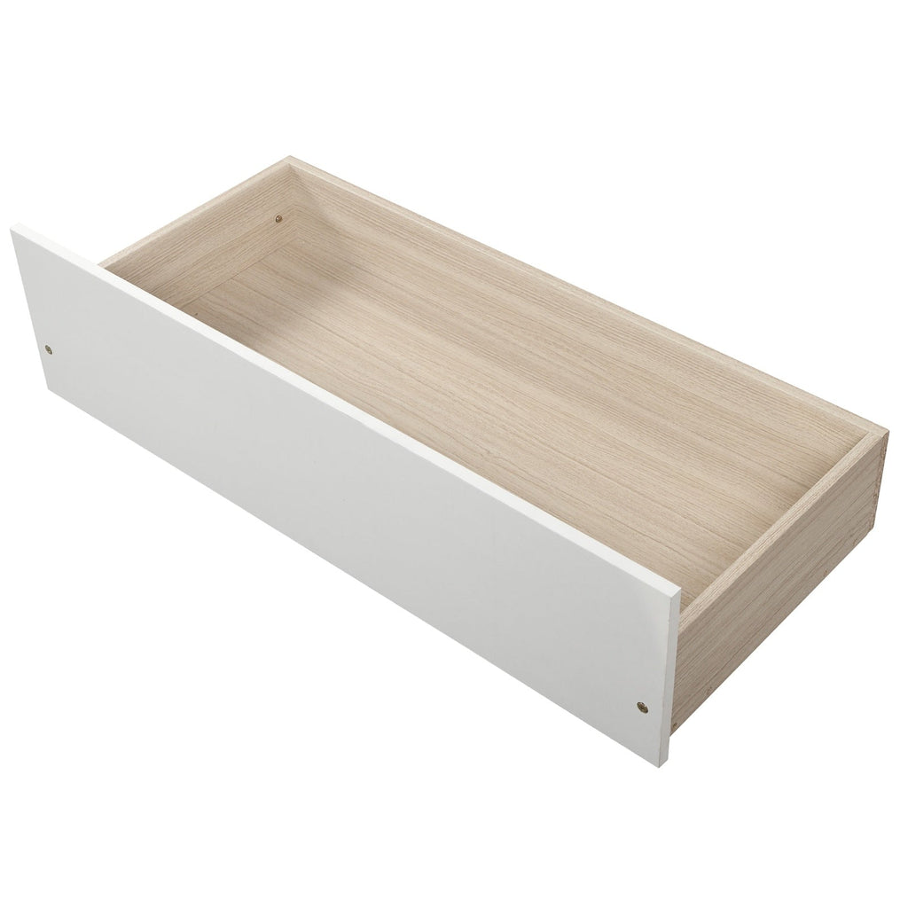 LuneluX_Home – Full-Over-Full Bunk Bed with Storage Drawers (White)