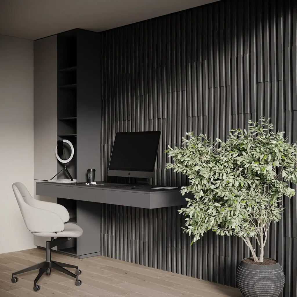 Acoustic Slat Wood Wall Panels «Loza-3» | 1.2" Width | Decor
