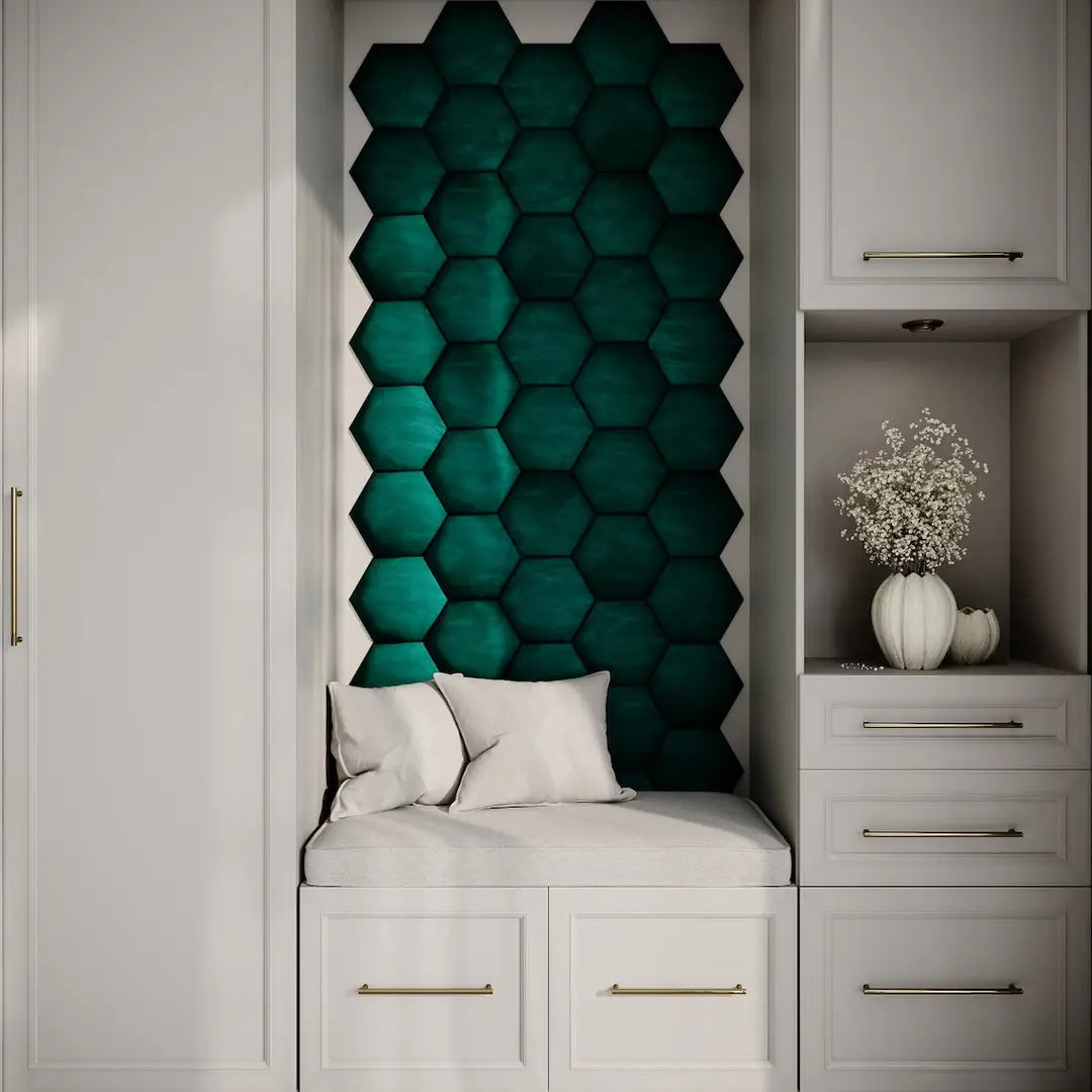 Upholstered Acoustic Wall Panels | Sound Absorbing Hex Tiles