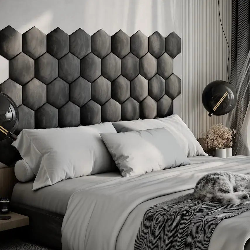 Upholstered Acoustic Wall Panels | Sound Absorbing Hex Tiles