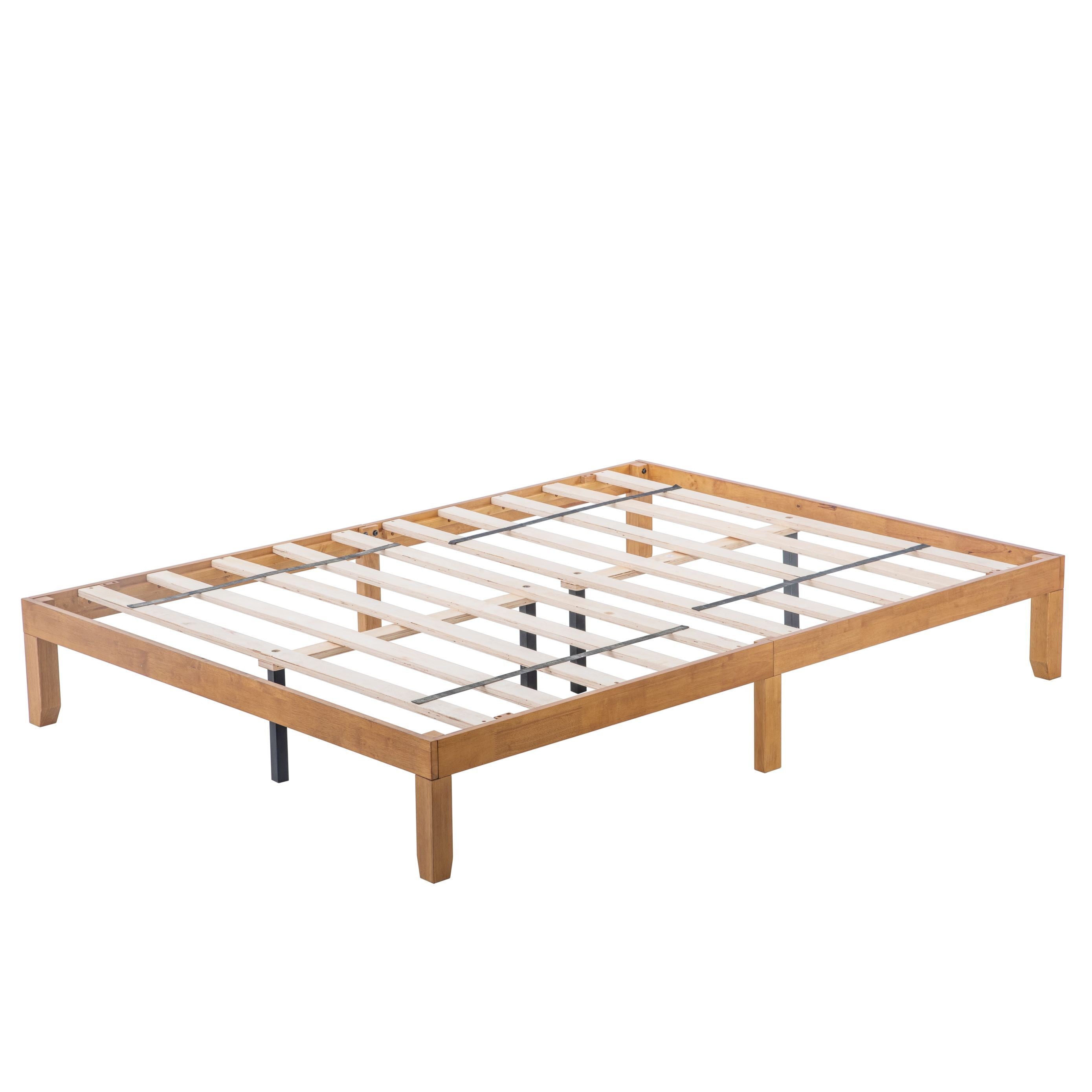 LuneluX_Home – Queen Size Solid Wood Platform Bed Frame