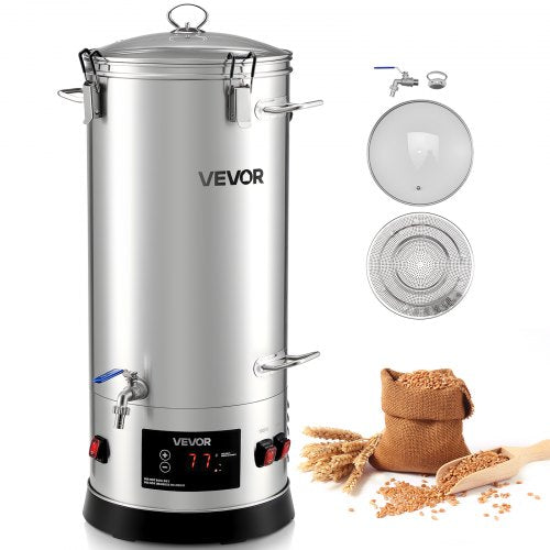 Electric Brewing System, 8 Gal/30L Brewing Pot Home Beer Brewer, 304