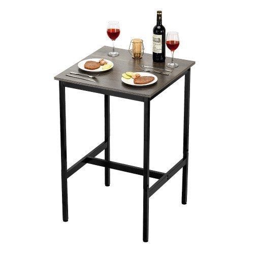 Bar Table, Sturdy Metal Frame High Top Pub Table, Small Kitchen