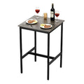 Bar Table, Sturdy Metal Frame High Top Pub Table, Small Kitchen
