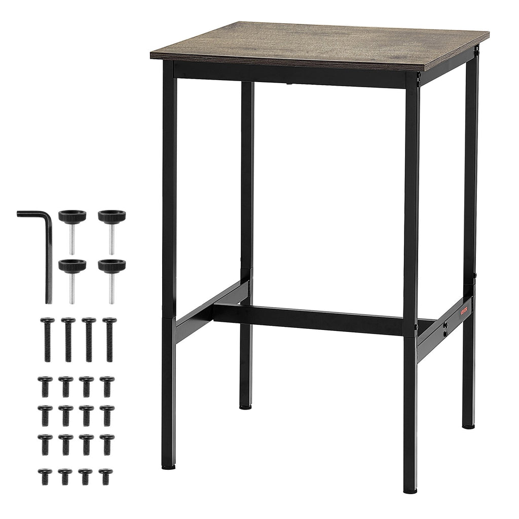 Bar Table, Sturdy Metal Frame High Top Pub Table, Small Kitchen