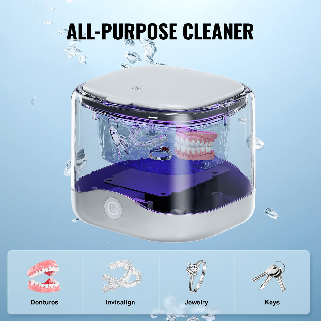 Sonic Cleaner for Dentures, 200ML Retainer Cleaner Machine, 30W